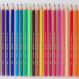 Crayons de couleur en bois 24 unités – Crayons pour enfants et adultes – Forme hexagonale, plateau amovible, mine résistante 3 mm - Alpino – Image 2
