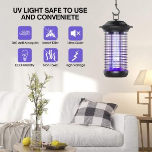Lampe anti-moustique 18W, haute tension 4000V, tue les moustiques, les mouches, les mites, pour la maison - Aerb – Image 4
