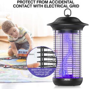 Lampe anti-moustique 18W, haute tension 4000V, tue les moustiques, les mouches, les mites, pour la maison - Aerb – Image 3
