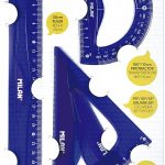 Kit de traçage avec règle de 30 cm, carré, biseau et rapporteur - Milan