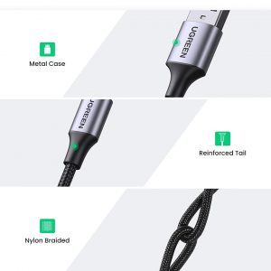 Câble usb-c vers usb-a 2.0 (1 mètre) charge rapide en nylon tressé - UGREEN – Image 7