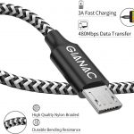 Cable micro USB GIANAC – paquet de 3