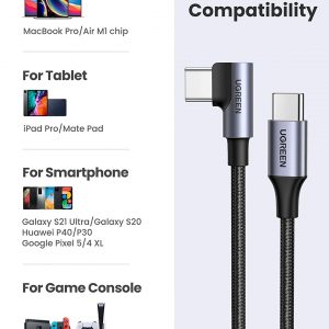 Câble usb-c vers usb-c 90 degré 0,5m - UGREEN – Image 6