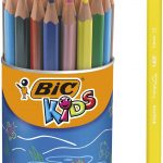 Crayons de couleur triangulaires BIC Kids Evolution ECOlutions – Lot de 48