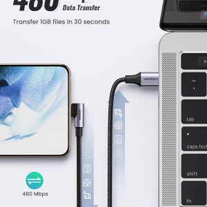 Câble usb-c vers usb-c 90 degré 0,5m - UGREEN – Image 5