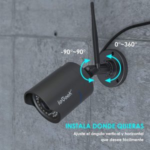 Caméra de surveillance extérieure avec boîtier en métal, caméra de sécurité WiFi 1080P - ieGeek – Image 3