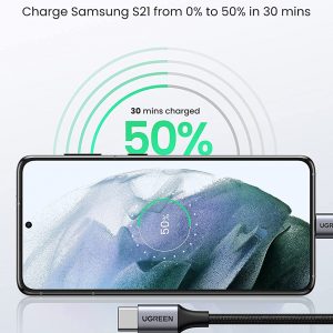 Câble (1M) USB C vers USB C PD Charge Rapide 60W Nylon Tressé - UGREEN – Image 5