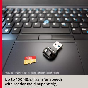 Carte mémoire microSDXC de 128 Go avec adaptateur SD, A2, jusqu'à 160 Mo/s - SanDisk Extreme – Image 2