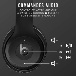 Casque Beats Solo3 Wireless Écouteurs supra-auriculaires - Puce Apple W1, Bluetooth de classe 1, 40 heures de son ininterrompu - Noir - Beats by Dre – Image 6