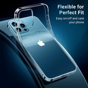 Coque antichoc de protection pour iPhone 12/12 Pro avec bord souple transparent slim limpide - Torras – Image 3