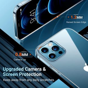 Coque antichoc de protection pour iPhone 12/12 Pro avec bord souple transparent slim limpide - Torras – Image 4