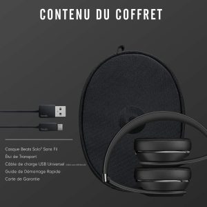 Casque Beats Solo3 Wireless Écouteurs supra-auriculaires - Puce Apple W1, Bluetooth de classe 1, 40 heures de son ininterrompu - Noir - Beats by Dre – Image 5