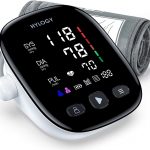 HYLOGY Tensiomètre au Bras, Tensiomètre Électronique Automatic au Bras, Grand Écran LED, 2×90 Mémoire avec Brassard 22-42cm, Détection Irrégulière de la Fréquence Cardiaque