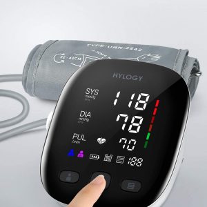 Tensiomètre électronique automatique, Grand Écran LED, 2×90 mémoire avec brassard 22-42cm, Détection irrégulière de la fréquence cardiaque - HYLOGY – Image 3