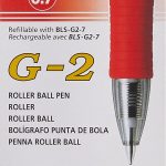 Pilot G2 BL-G2-7-BLot de 12 Stylo à bille Pointe moyenne 0.7 rétractable Encre gel Rouge Corps plastique avec grip caoutchouc 3