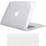 TECOOL Coque MacBook Air 13 Pouces 2010-2017 (Modèle: A1466 , A1369), Mince Plastique Rigide Étui avec Couverture de Clavier en Silicone pour MacBook Air 13.3 – Transparente