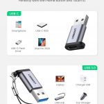 UGREEN Adaptador USB C a USB, Conversor USB-C 3.1 Hembra a USB 3.0 Macho, Adapter USB A a USB Tipo C para iPhone 12 11 Pro MAX iPad Pro Airpods, Webcam, Hub USB C, Powerbank, Cargador de Coche2