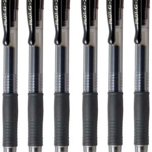 Paquet de 12 stylo gel rétractable (pointe 0,7 mm, ligne 0,39 mm, rechargeable, bl-g2-7, 6 points) - Noire - Pilot G2 07 – Image 2