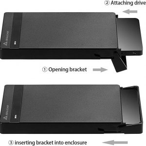 Boîtier de disques durs SSD HDD 2,5", SATA et SSD 9,5 mm 7 mm 2,5" avec câble usb 3.0, aucun outil requis - SALCAR – Image 5