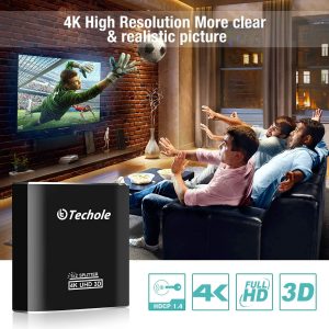 Répartiteur HDMI 4K en aluminium 1 entrée et 2 sorties, 3D, UHD, 1080P, HDCP pour Xbox, PS4, PS3, lecteur BLU-Ray, HDTV, DVD, DVR, Apple TV - Techole – Image 6