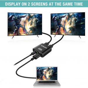 Répartiteur HDMI 4K en aluminium 1 entrée et 2 sorties, 3D, UHD, 1080P, HDCP pour Xbox, PS4, PS3, lecteur BLU-Ray, HDTV, DVD, DVR, Apple TV - Techole – Image 4