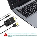 Câble Adaptateur VGA vers HDMI 1.8M (Ancien PC de Style à Nouvelle TV Moniteur avec HDMI), FOINNEX VGA to HDMI Cordon Convertisseur avec Audio pour Ordinateur Portable vers Projecteur,Mâle vers Mâle3