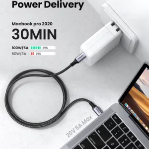 Câble (2M) USB C vers USB C PD Charge Rapide 100W Nylon Tressé - UGREEN – Image 8