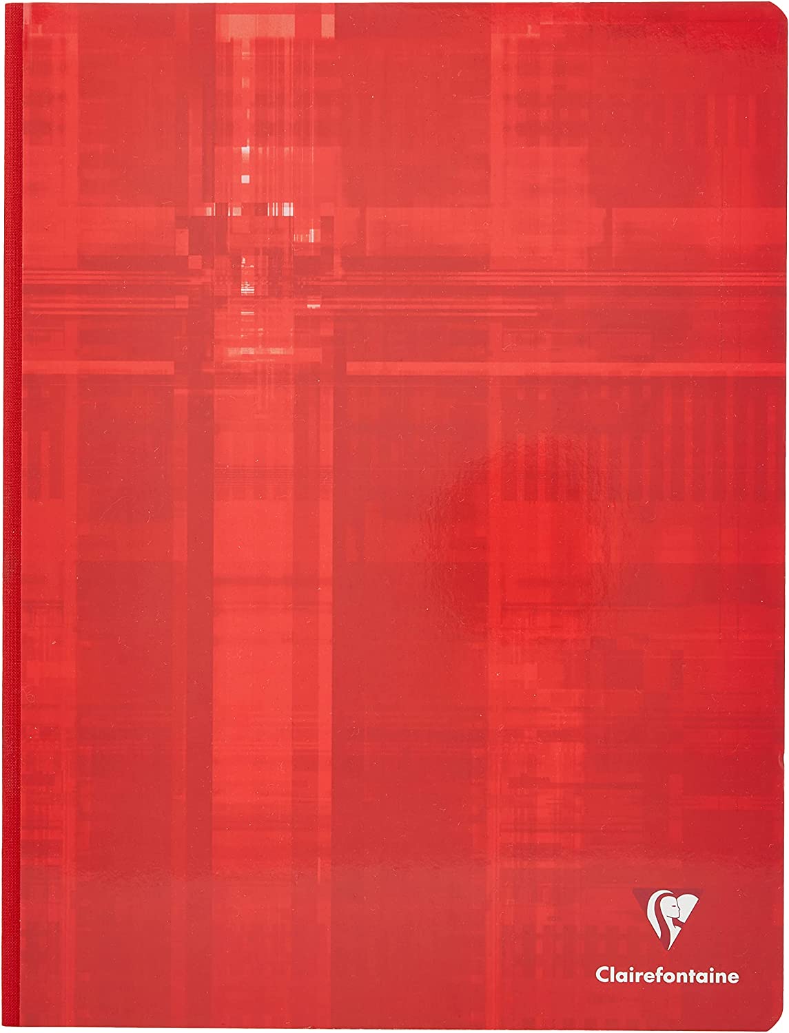 Cahier 24x32 Couverture Plastique Rouge 96P Grands Carreaux 90G Conquérant