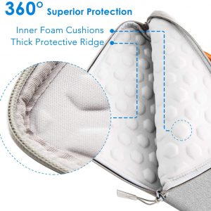 Housse étanche compatible avec ordinateur Portable 13,3-Pouces et tablette avec poignée Gris Clair - JETech – Image 4
