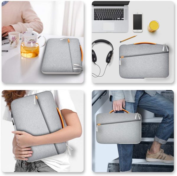 Sacoche Housse etanche pour iPad et Ordinateur portable 13 3 pouces Gris Clair JETech Zone Affaire