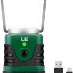 LE Lanterne LED Rechargeable, Lampe Camping Puissante 1000Lm Dimmable, Lampe Torche 360° Eclairage 3 Modes, Etanche Portable Suspendue, pour Camping, Bricolage, Secours, Garage, Cave, etc.