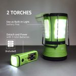 LE Lighting EVER Lampe Camping Rechargeable, Lanterne LED 600lm avec 2 Mini Lampe Torche Détachable, Lampe de Camping LED pour Camping, Bricolage, Travaux, Chasse, Tente, avec Câble USB2