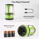 LE Lighting EVER Lampe Camping Rechargeable, Lanterne LED 600lm avec 2 Mini Lampe Torche Détachable, Lampe de Camping LED pour Camping, Bricolage, Travaux, Chasse, Tente, avec Câble USB4