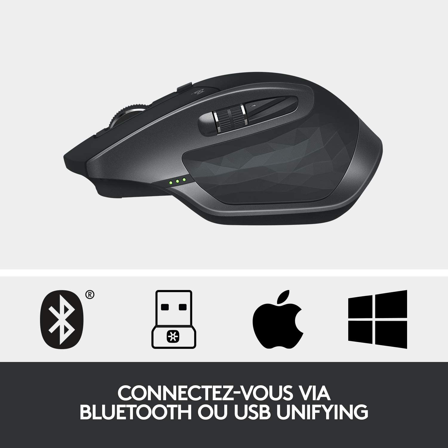 Logitech MX Master 2S Souris sans Fil, Multi-Dispositifs, Bluetooth ou 2,4GHz Récepteur USB Unifying, Précision 4000 PPP Suivi sur toute Surface, 7 Boutons, Recharge Rapide, PC, Mac, i Pad OS – Noir 6