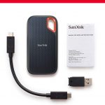 SanDisk Extreme 1 To NVMe SSD, disque externe, USB-C, jusqu’à 1 050 Mo par seconde en vitesse de lecture et 1 000 Mo par seconde en vitesse d’écriture, résistant à l’eau et à la poussière4