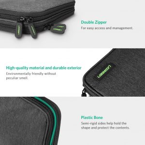 Sac de rangement accessoires électronique antichoc câbles organisateur Anti Humide pour , Disque Dur, Batterie Externe, Clés USB.... - UGREEN – Image 5