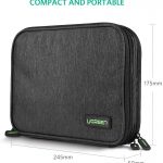 UGREEN Sac Rangement Accessoires Électronique Antichoc Câbles Organisateur Anti Humide Pochette pour Câble, Liseuse, Tablette, Carte Mémoire, Écouteur, Chargeur, Disque Dur, Batterie Externe, Clés USB7