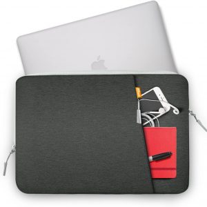 Sacoche/Housse 15,4" pour iPad et ordinateur portable avec poche accessoire , Résistant aux chocs, Imperméable à l'eau - Gris - JETech – Image 2