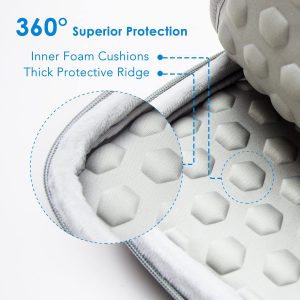 Sacoche/Housse 15,4" pour iPad et ordinateur portable avec poche accessoire , Résistant aux chocs, Imperméable à l'eau - Gris - JETech – Image 4