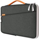 JETech Housse d’Ordinateur Portable 13,3-Pouces, Sacoche Étanche pour Tablette, Pochette avec Poignée Compatible 13 MacBook Pro & Air, 12.3 Surface Pro, Surface Laptop 2017 & 2018, Gris foncé