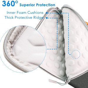 Pochette/Housse/Sacoche étanche avec poignée compatible avec tablette et ordinateur 13"  Gris foncé - JETech – Image 4