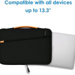 JETech Housse d’Ordinateur Portable 13,3-Pouces, Sacoche Étanche pour Tablette, Pochette avec Poignée Compatible 13 MacBook Pro & Air, 12.3 Surface Pro, Surface Laptop 2017 & 2018, Noir2