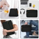 JETech Housse d’Ordinateur Portable 13,3-Pouces, Sacoche Étanche pour Tablette, Pochette avec Poignée Compatible 13 MacBook Pro & Air, 12.3 Surface Pro, Surface Laptop 2017 & 2018, Noir6