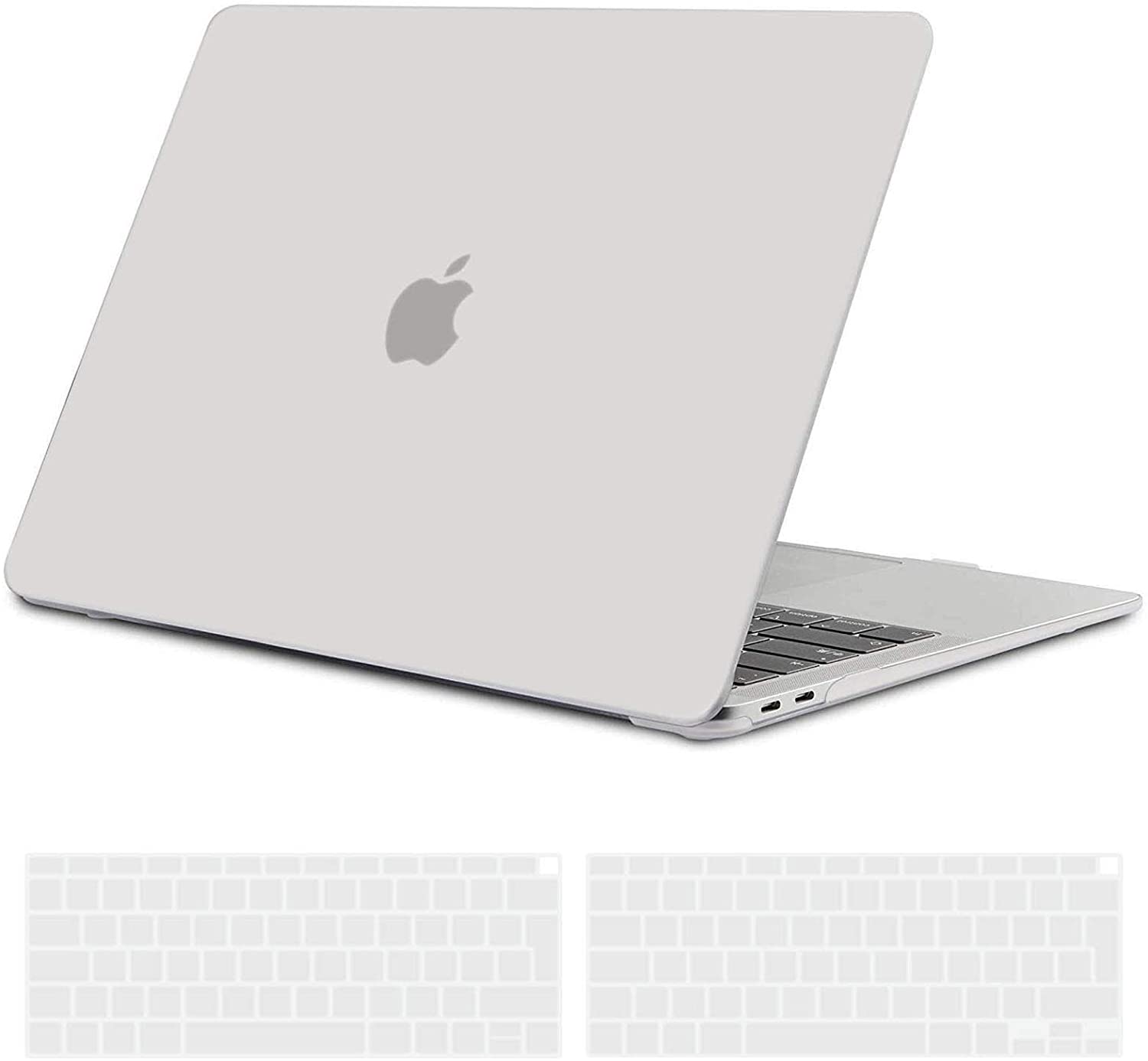 Coque plastique mat rigide pour MacBook Air 13.3 Retina 2020 2019 2018  (Modèle: A2337 M1/A2179/A1932), Avec EU Protection Clavier – Clair – TECOOL  – Zone Affaire