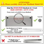 TECOOL Coque MacBook Air 13 Pouces 2020 2019 2018 (Modèle: A2337 M1,A2179,A1932), Plastique Mat Rigide Étui avec EU Protection Clavier pour Nouveau MacBook Air 13.3 Retina avec Touch ID – Clair2