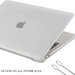 TECOOL Coque MacBook Air 13 Pouces 2020 2019 2018 (Modèle: A2337 M1,A2179,A1932), Plastique Mat Rigide Étui avec EU Protection Clavier pour Nouveau MacBook Air 13.3 Retina avec Touch ID – Clair4