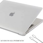 TECOOL Coque MacBook Air 13 Pouces 2020 2019 2018 (Modèle: A2337 M1,A2179,A1932), Plastique Mat Rigide Étui avec EU Protection Clavier pour Nouveau MacBook Air 13.3 Retina avec Touch ID – Clair4