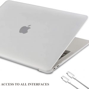 Coque plastique mat rigide pour MacBook Air 13.3 Retina 2020 2019 2018 (Modèle: A2337 M1/A2179/A1932), Avec EU Protection Clavier - Clair - TECOOL – Image 4