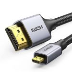 UGREEN Câble Micro HDMI vers HDMI 4K 60Hz Câble Micro HDMI Mâle vers HDMI Mâle Nylon Tressé Supporte 3D Ethernet ARC Compatible avec Asus Zenbook Huawei MediaPad Raspberry Pi 4 GoPro Hero 7 6 5 (1M)