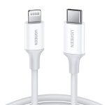 UGREEN Câble USB C vers Lightning avec MFi Certifié Power Delivery Compatible avec iPhone 12 Pro Se 2020 Max 11 Pro X XR XS Mini AirPods Pro iPad 2020 iPad Air 2019 iPad Pro 2017, blanc (1M)